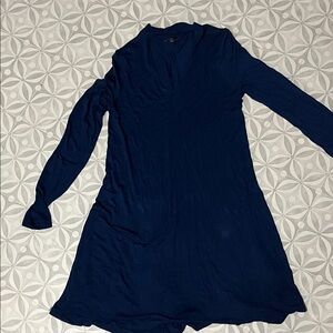 Express Navy Long Sleeve Dress